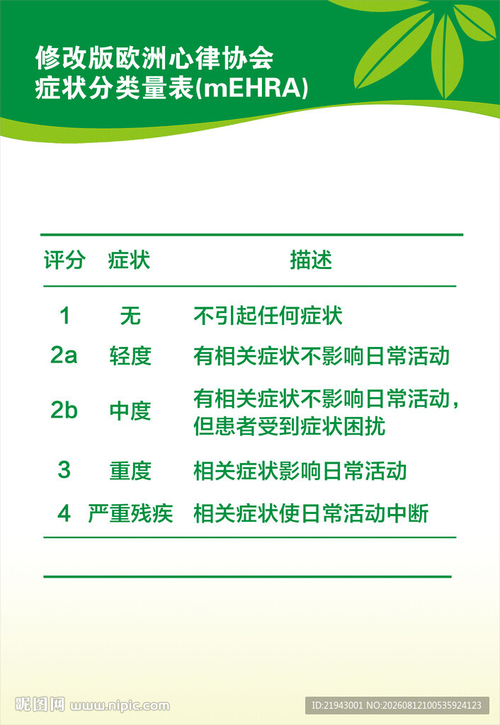 修改版欧洲心律协会症状分类量表