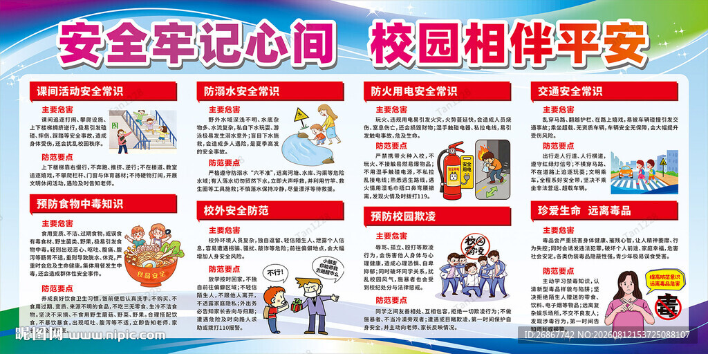 校园安全宣传展板 