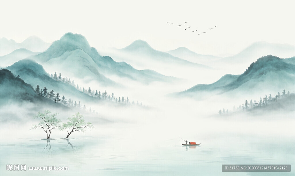 山水水墨画