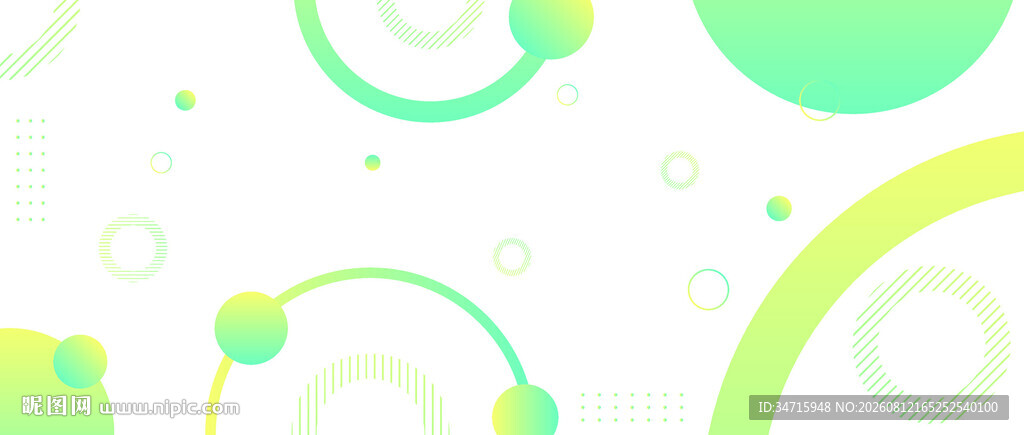 清新绿系几何图案背景