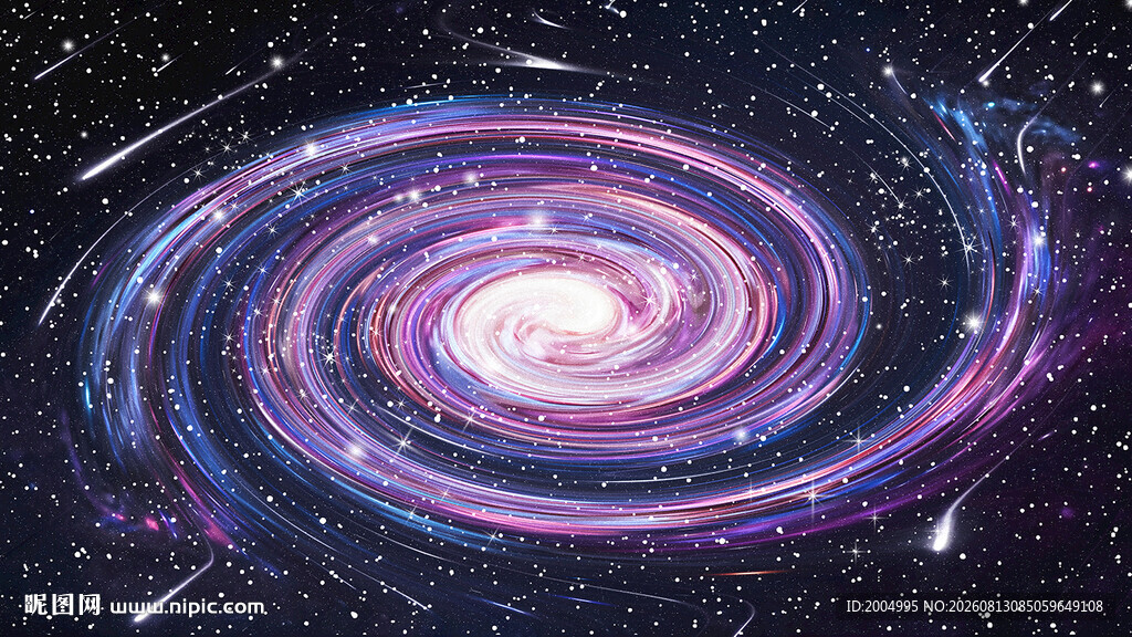 彩色旋涡宇宙星空流星