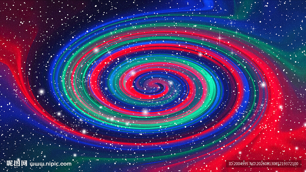 绚丽多彩的宇宙螺旋图案