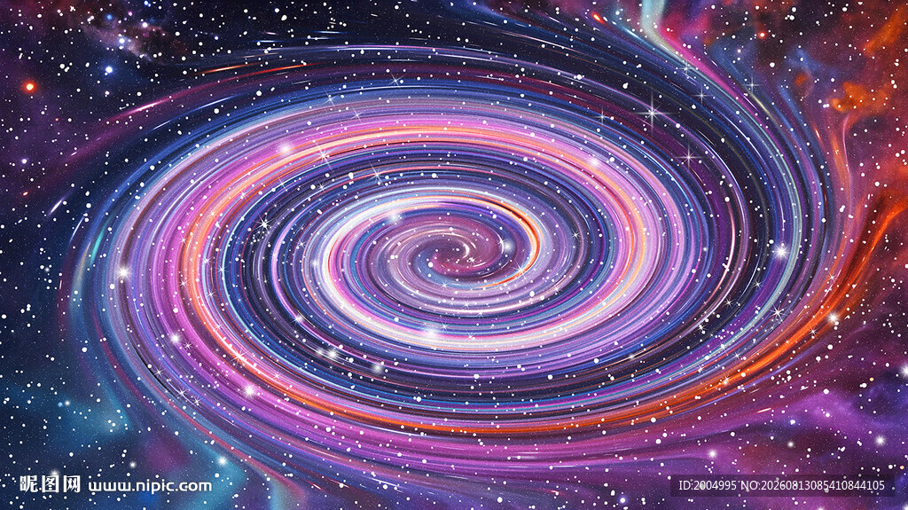 彩色宇宙旋涡星空