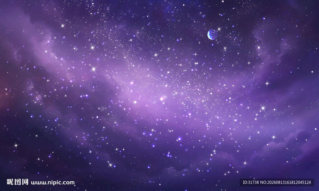 紫色宇宙星空背景图