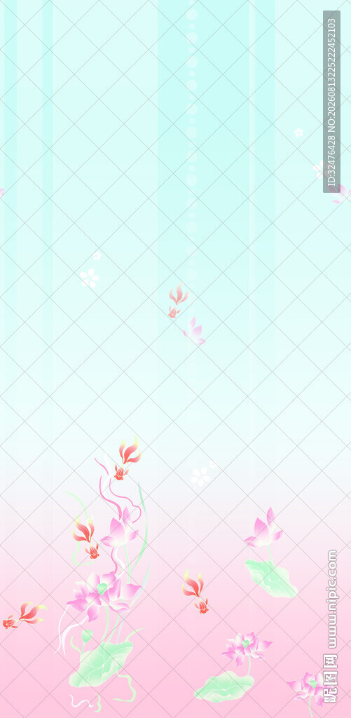 梦幻渐变花卉汉服