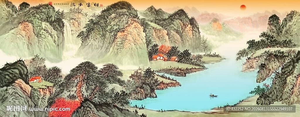 山水国画风景图