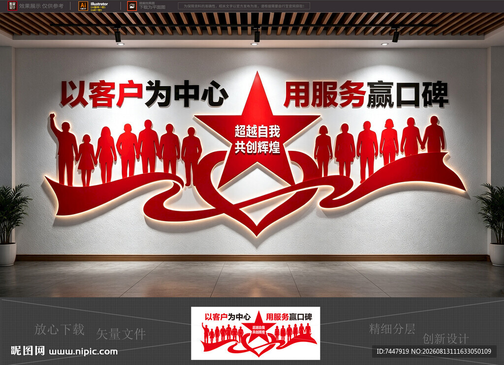 以客户为中心 企业标语文化墙