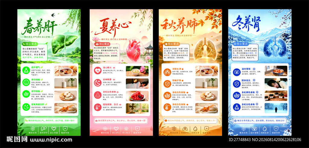 四季养生海报