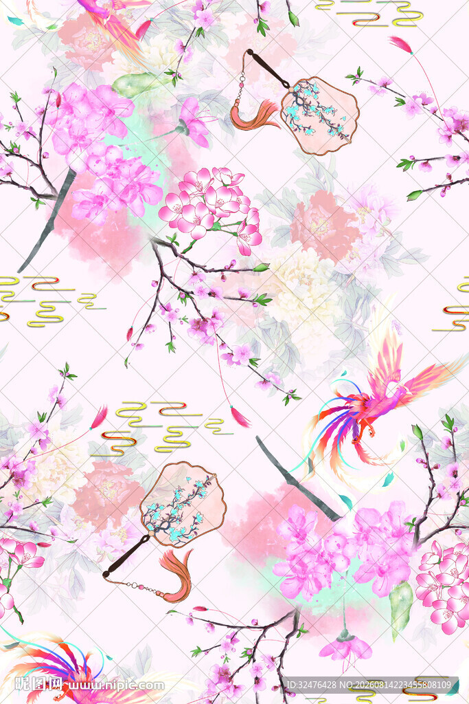 水墨风花鸟