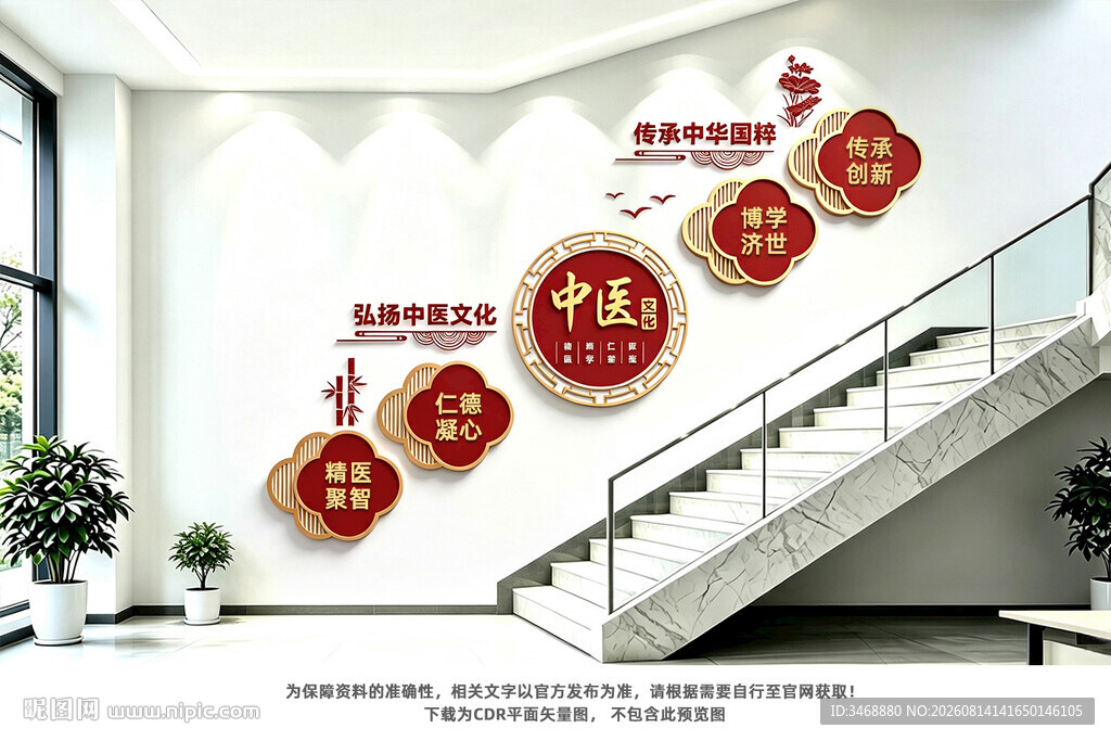 中医楼梯文化墙