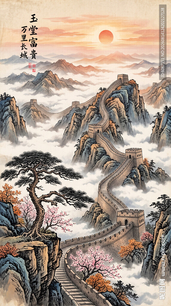 长城山水画