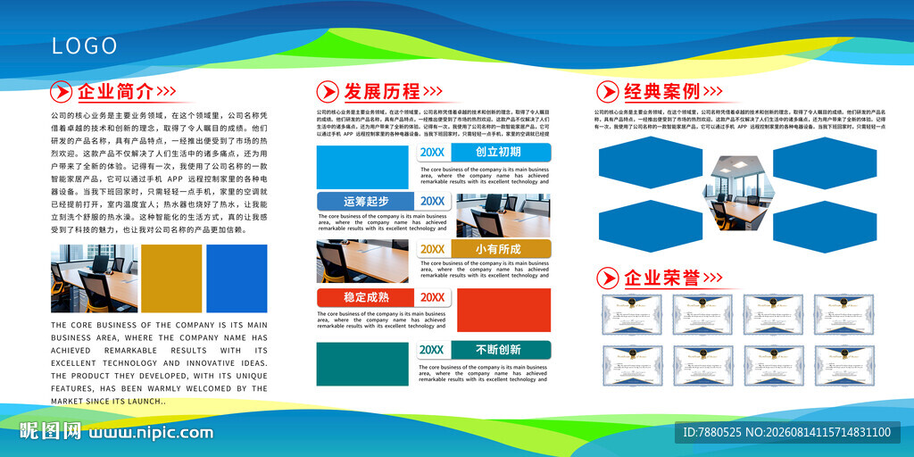 企业文化墙宣传栏模版
