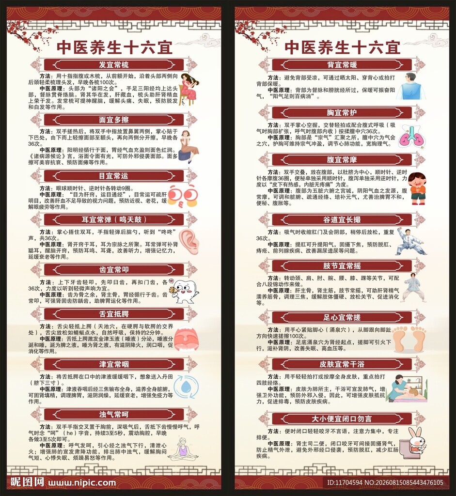 中医养生知识展架