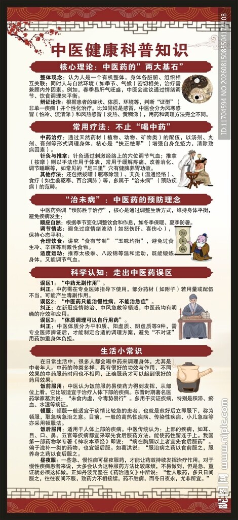 中医健康教育知识展架