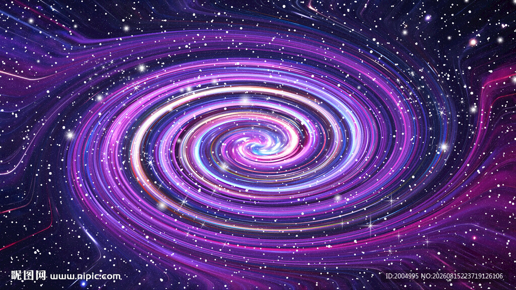 梦幻紫色宇宙螺旋星空