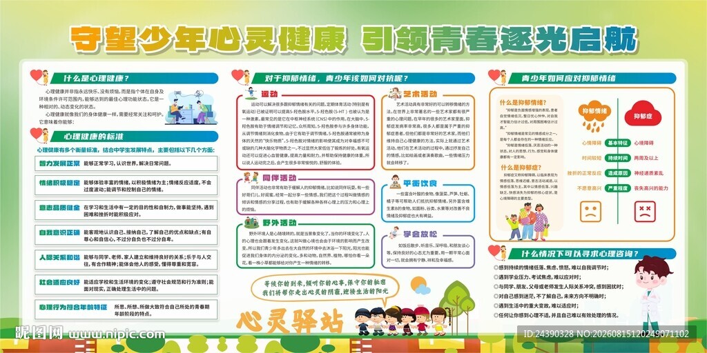 心理健康展板