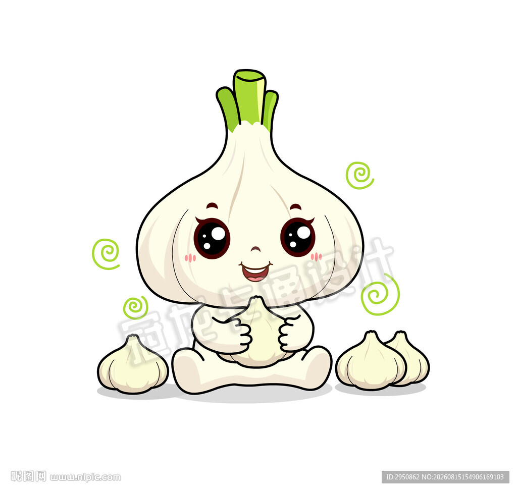 可爱大蒜卡通形象