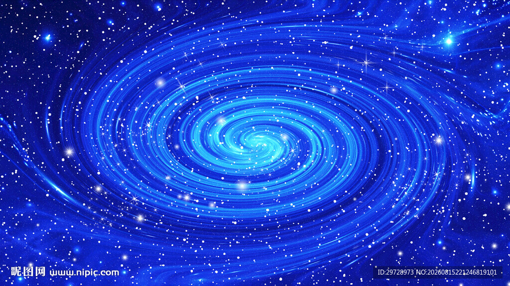蓝色星空旋涡宇宙太空星系