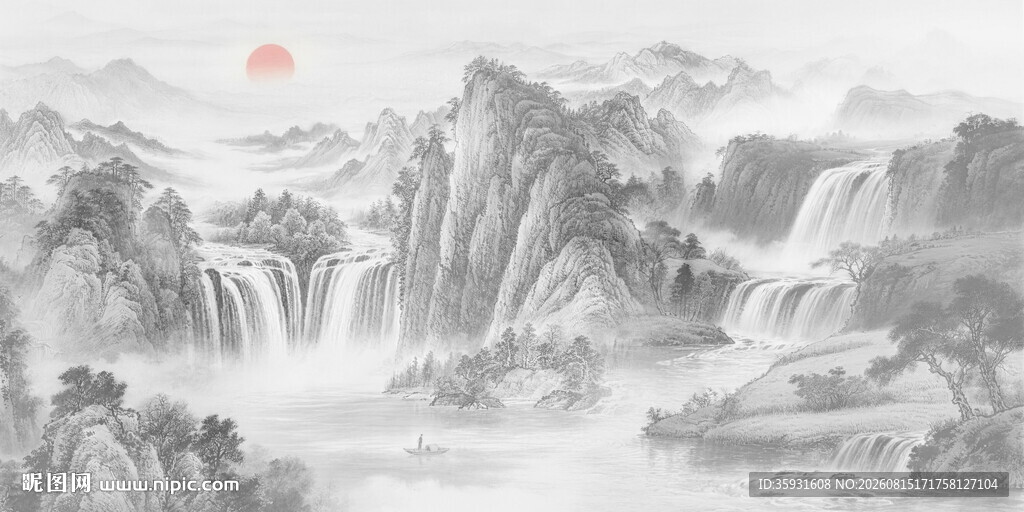 新中式意境山水画