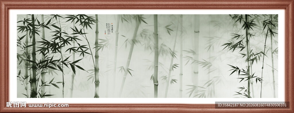 禅意国画竹子背景画