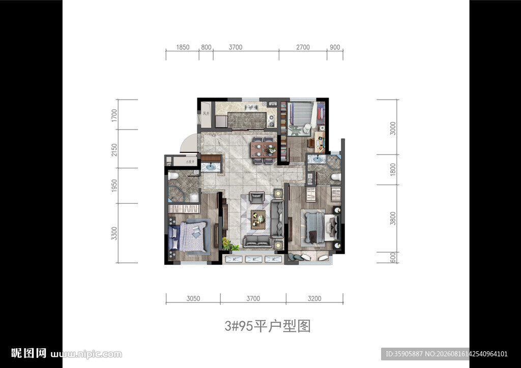 现代简约风房屋平面图