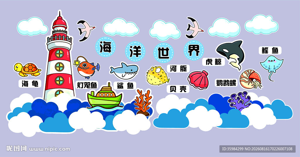 海洋世界文化墙
