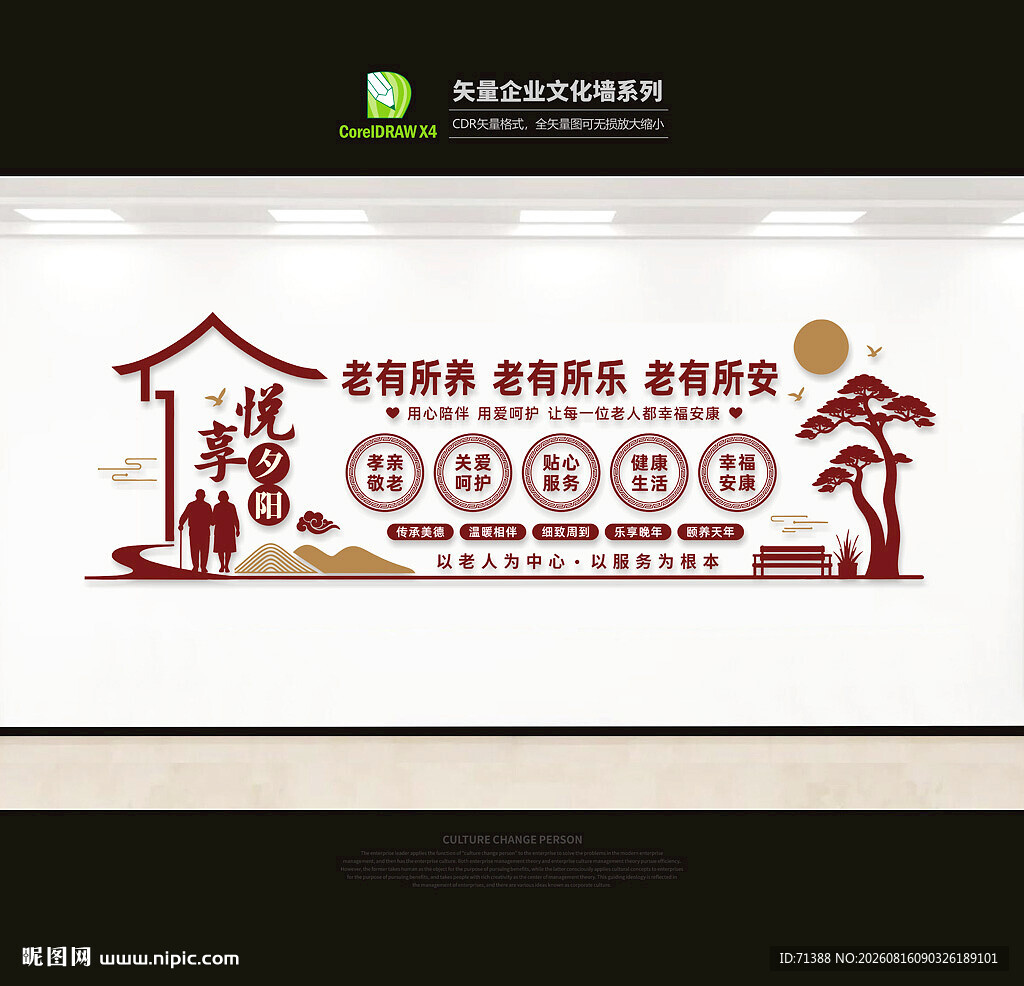 养老院文化墙