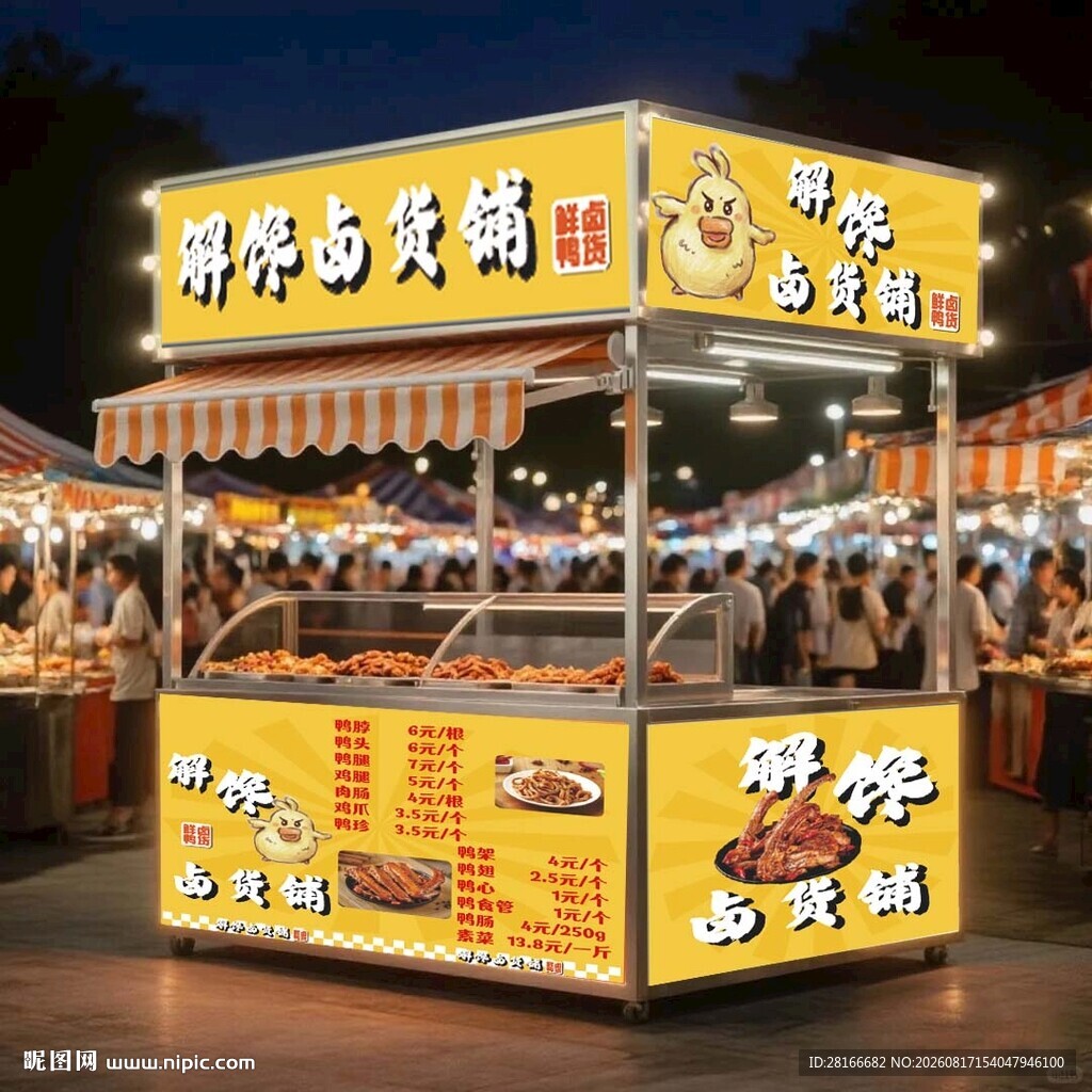卤味 鸭货 摆摊车