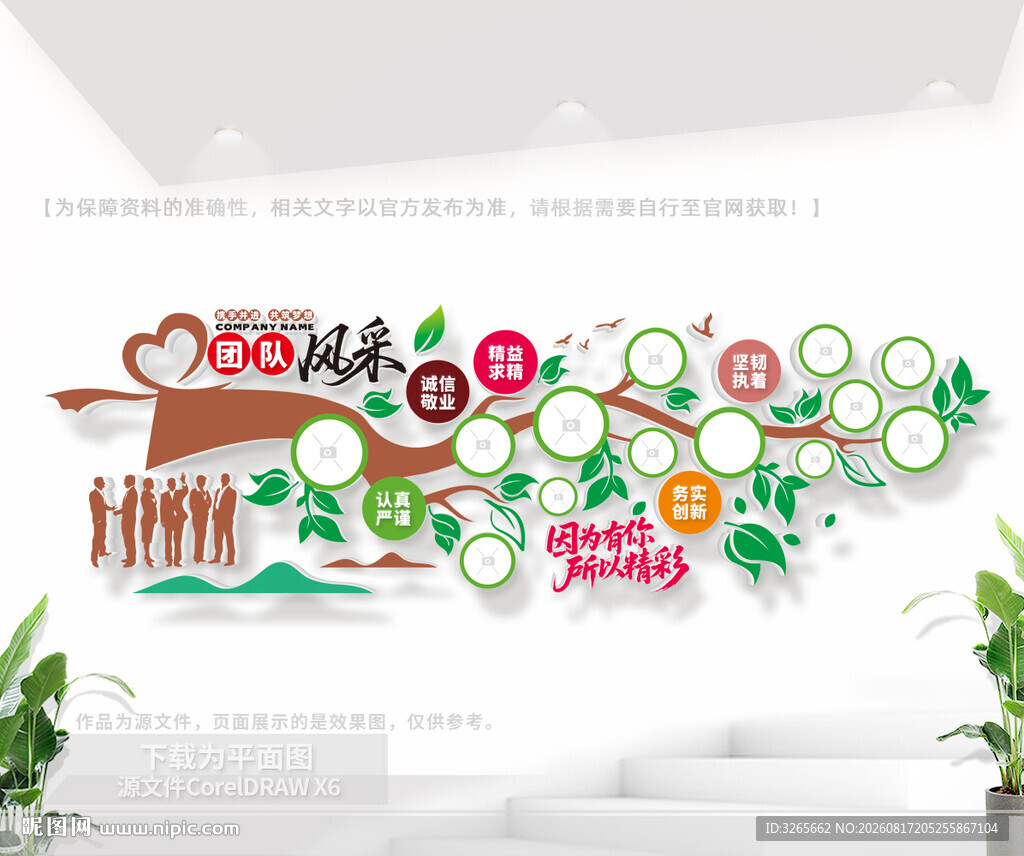 大树公司员工风采照片墙