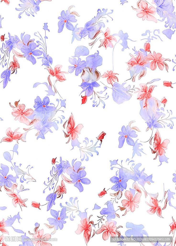 小碎花 数码印花 绣花布花型