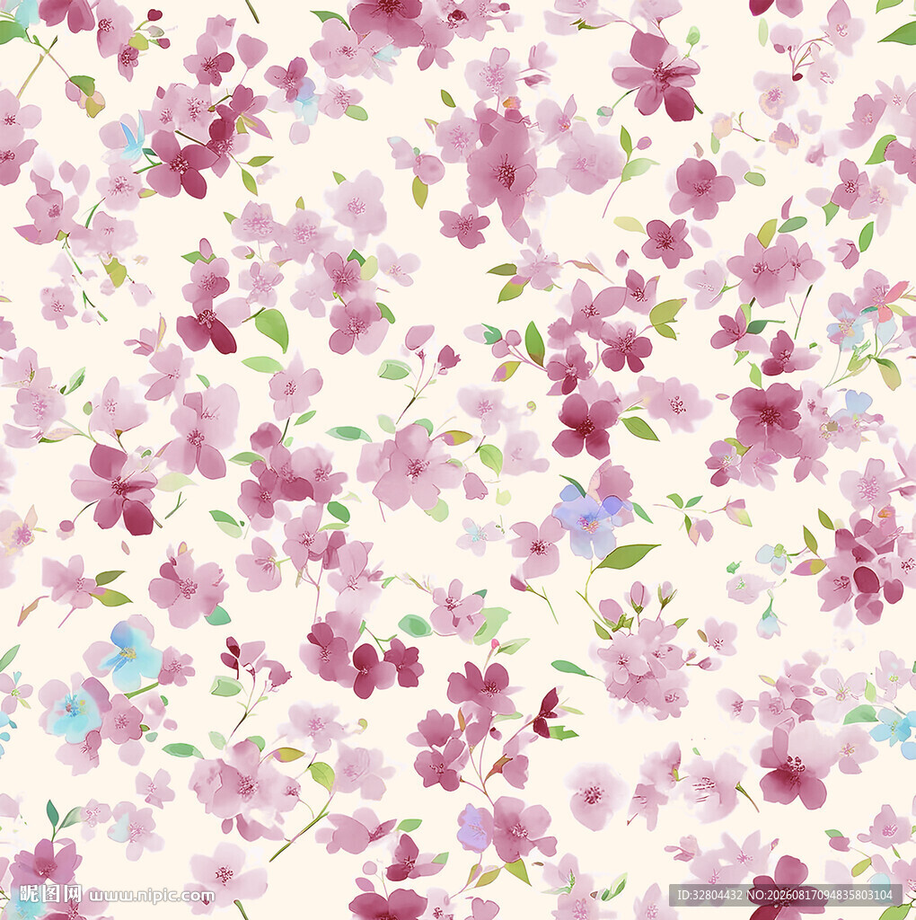 小碎花 数码印花 绣花布花型