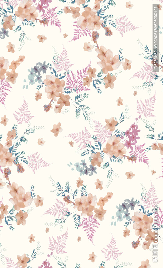 小碎花 数码印花 绣花布花型