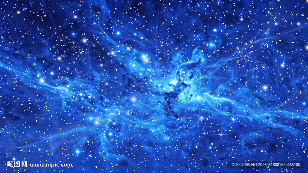 蓝色星空背景图