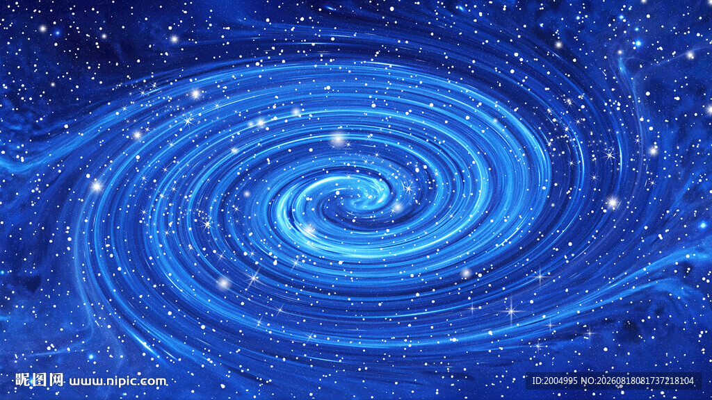 梦幻蓝色星空漩涡
