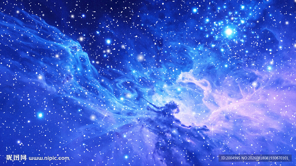 梦幻蓝紫色星空