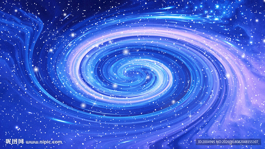蓝紫色旋涡星空