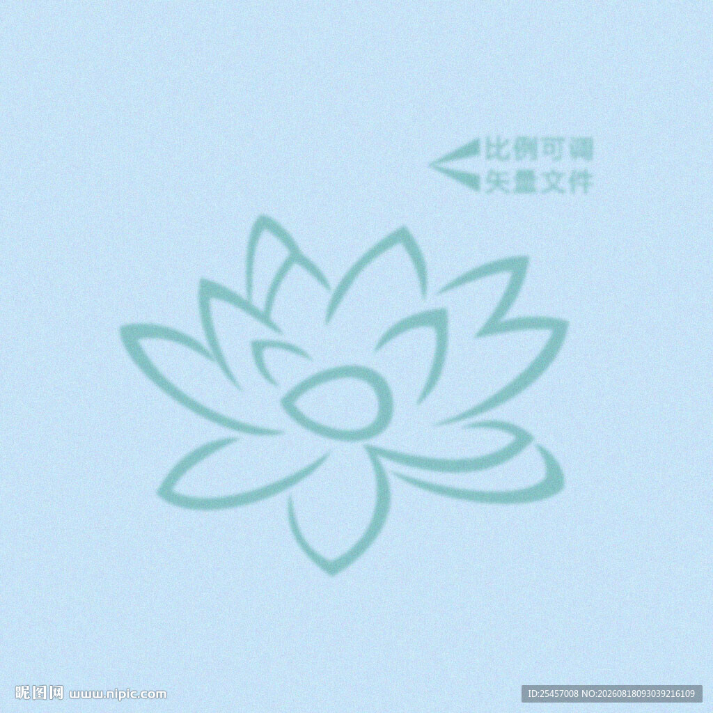 线条莲花