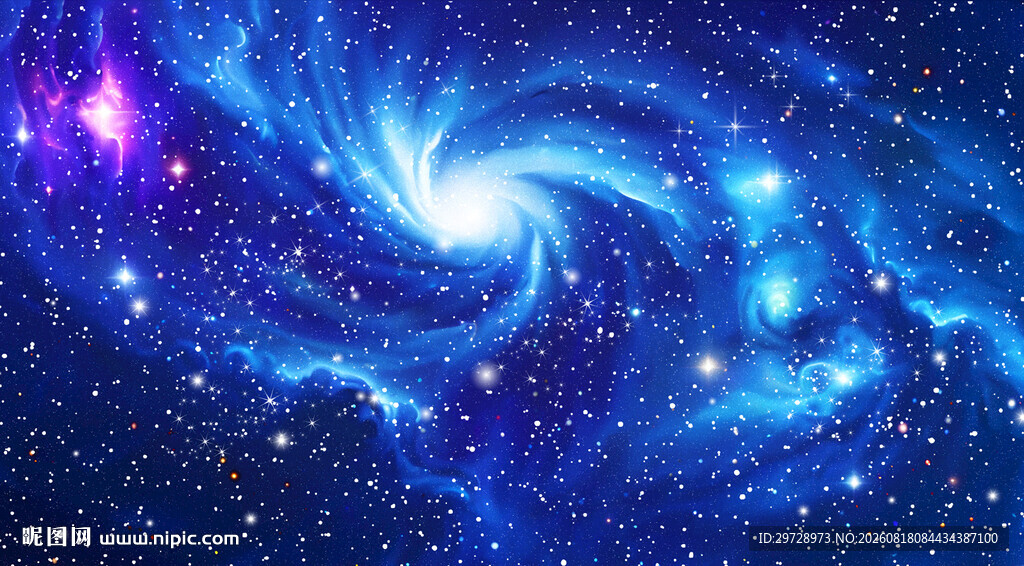 梦幻蓝色旋涡星系
