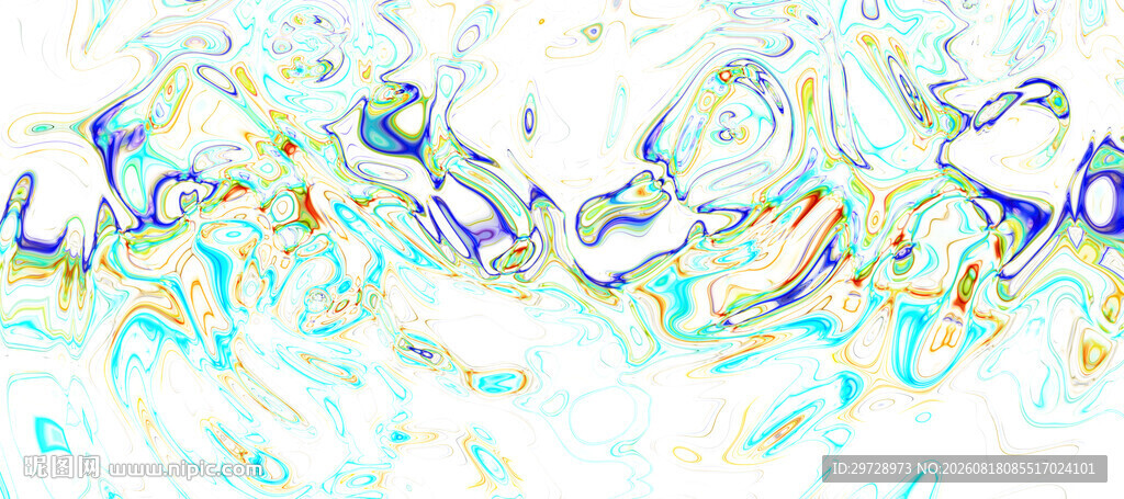 抽象清新流体画