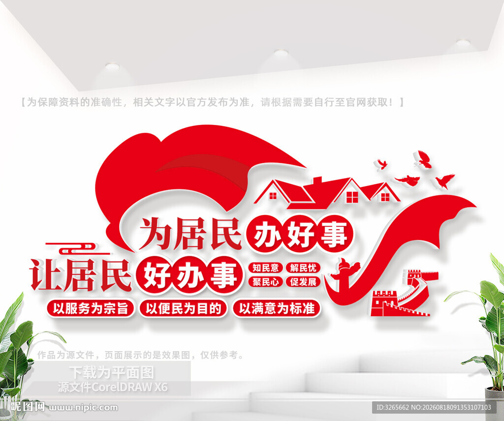社区便民服务中心文化墙