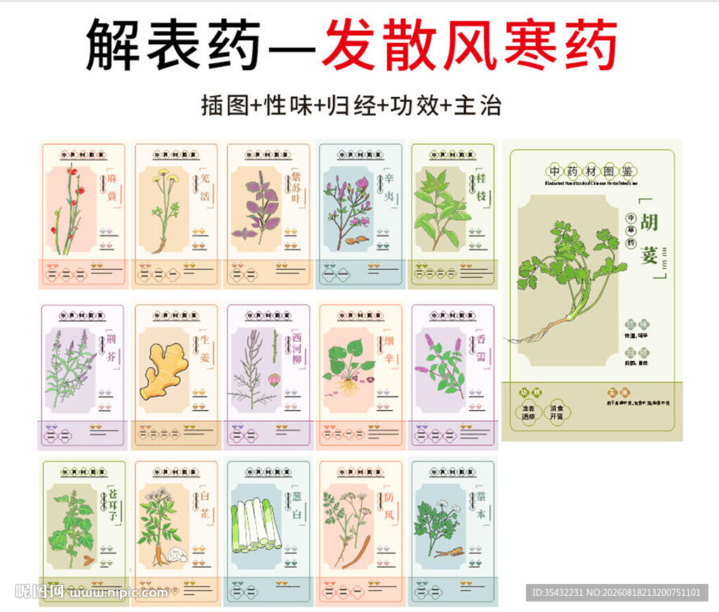 中草药大全之发散风寒药