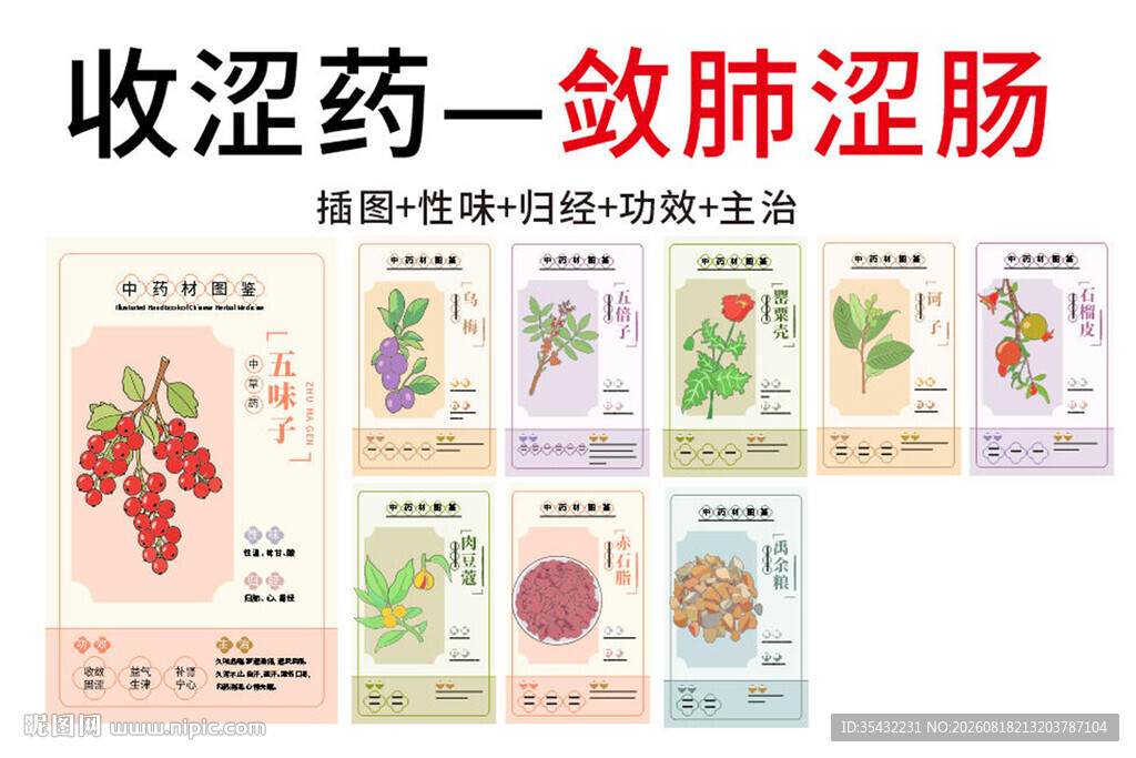 中草药大全之敛肺涩肠药