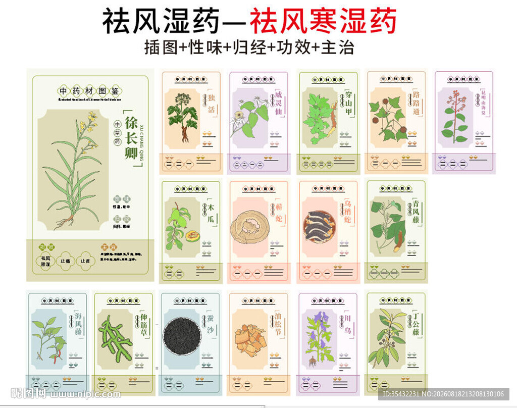 中草药大全之祛风寒湿药