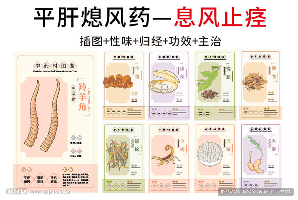 中草药大全之息风止痉药