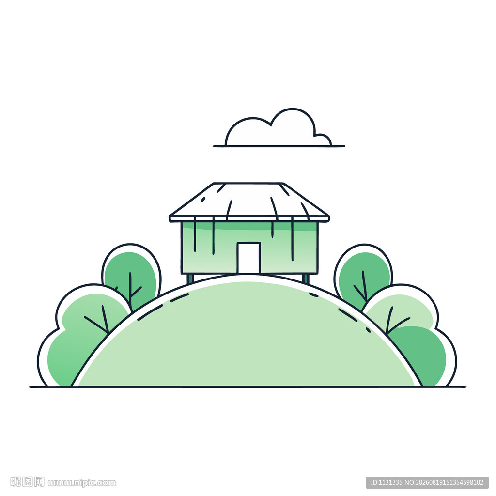 山丘上的小屋