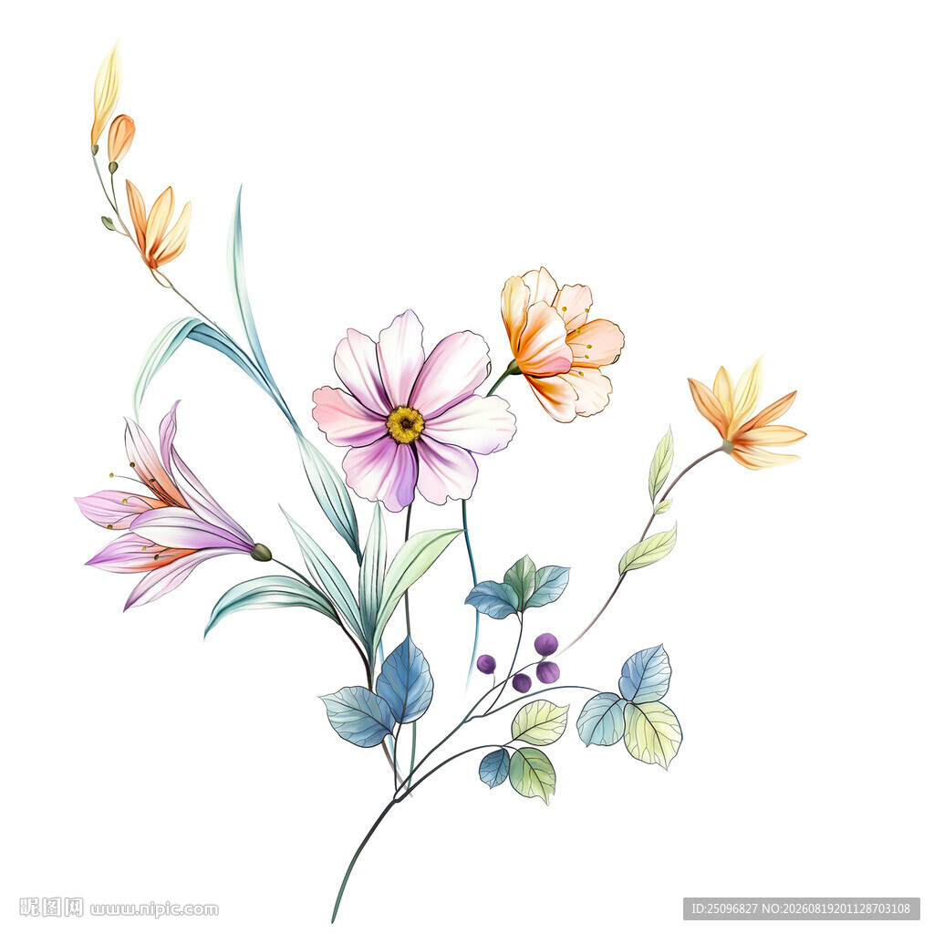 手绘花