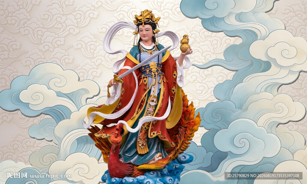 九天玄女雕塑像