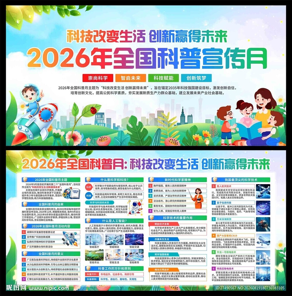 2026年全国科普月展板