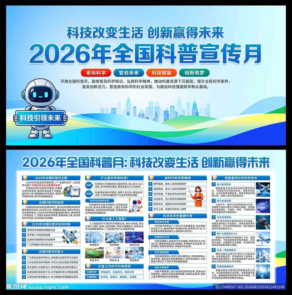 2026年全国科普月展板