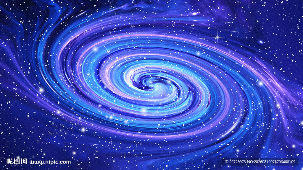 蓝紫色星空旋涡宇宙